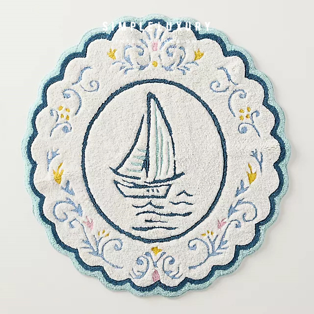 【简单的奢华】Maeve 预约一夏 帆船 吸水浴室 脚垫浴垫浴巾毛巾