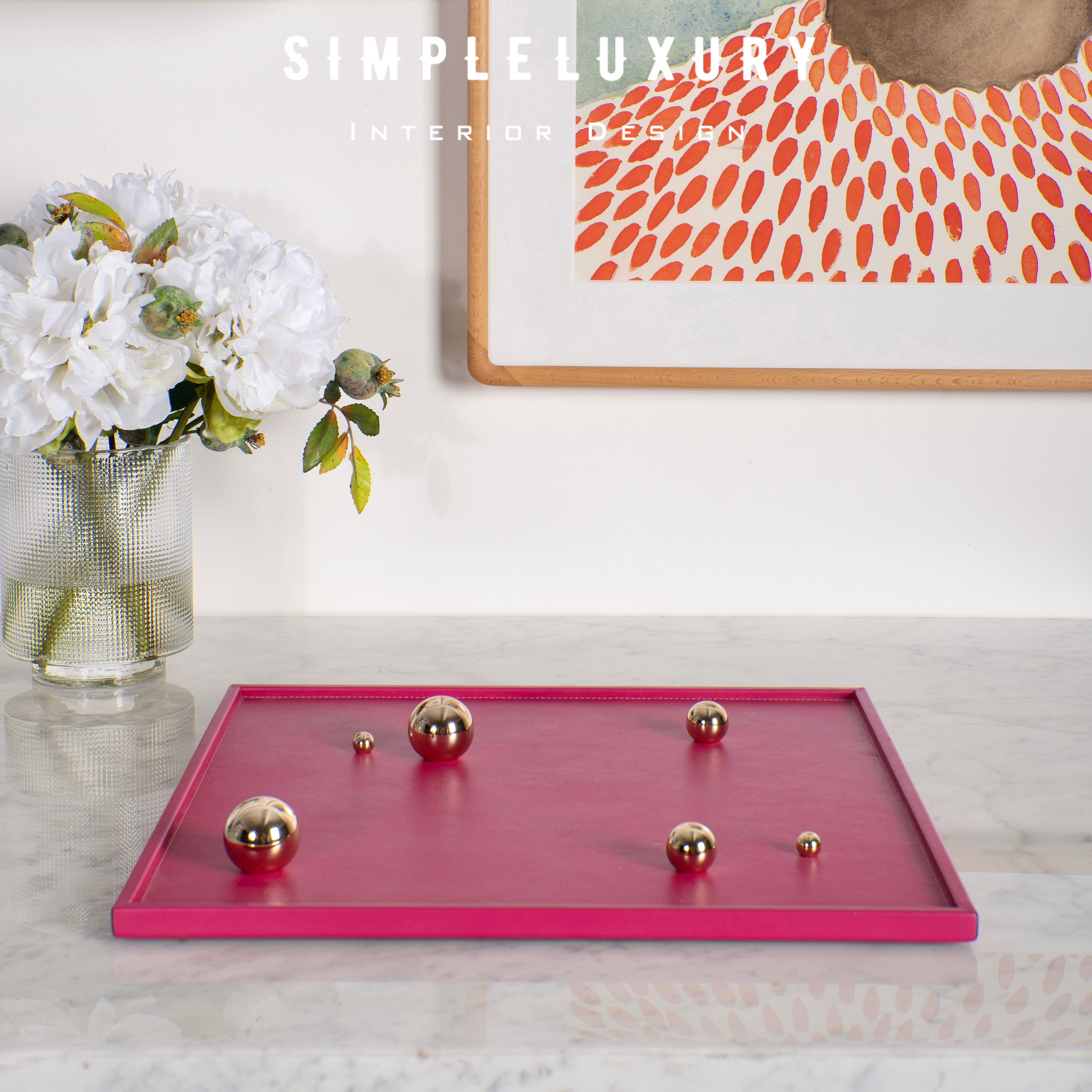 意大利高级定制真皮大小珠托盘