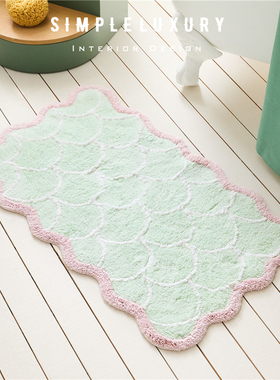 【简单的奢华】Wavy 大海的精灵 海浪贝壳 纯棉 儿童浴室脚垫浴垫