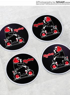 TUTU圖圖車貼 MONKEY猴子50TH纪念款油箱贴纸 边盖个性装饰反光贴