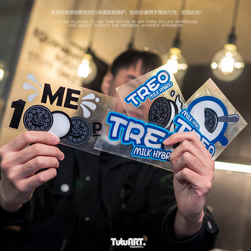 牛奶混合动力千匹model3反光贴
