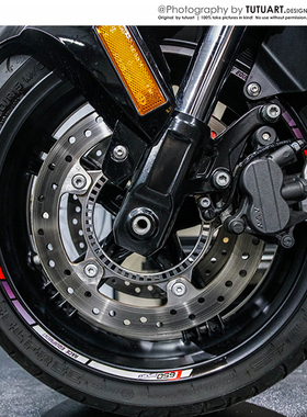 TUTU圖圖車貼 C650SPORT轮毂贴 个性定制TMAX钢圈贴15寸防水贴花