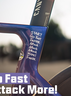 TUTUART原创 Attack More公路车把立车架 激励语防水装饰贴