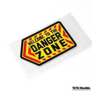 TUTU圖圖車貼 DANGE ZONE危险地带MSM士气章汽车贴纸划痕贴遮盖贴