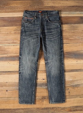 6552男装赤耳丹宁牛仔裤16.5盎司秋冬款怀旧复古蓝512修身直筒裤