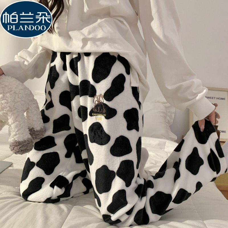 冬天单件裤子女士珊瑚绒加厚毛绒