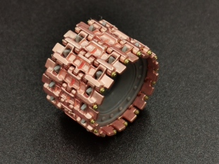 【预定】1/35KV/IS坦克模型镀红铜金属履带【配销钉】