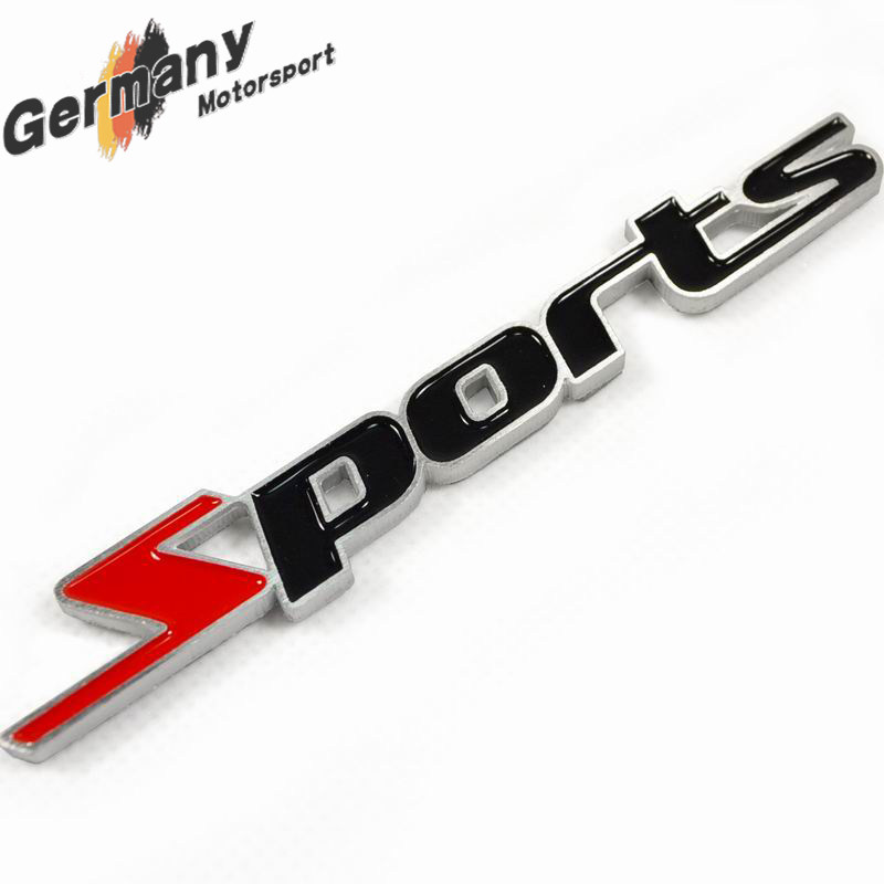 台湾产汽车用红色黑色sports铭牌后备箱标牌车贴车标贴装饰贴标