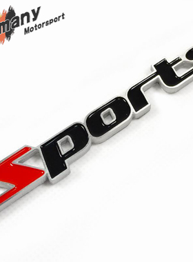 台湾产汽车用红色黑色sports铭牌后备箱标牌车贴车标贴装饰贴标