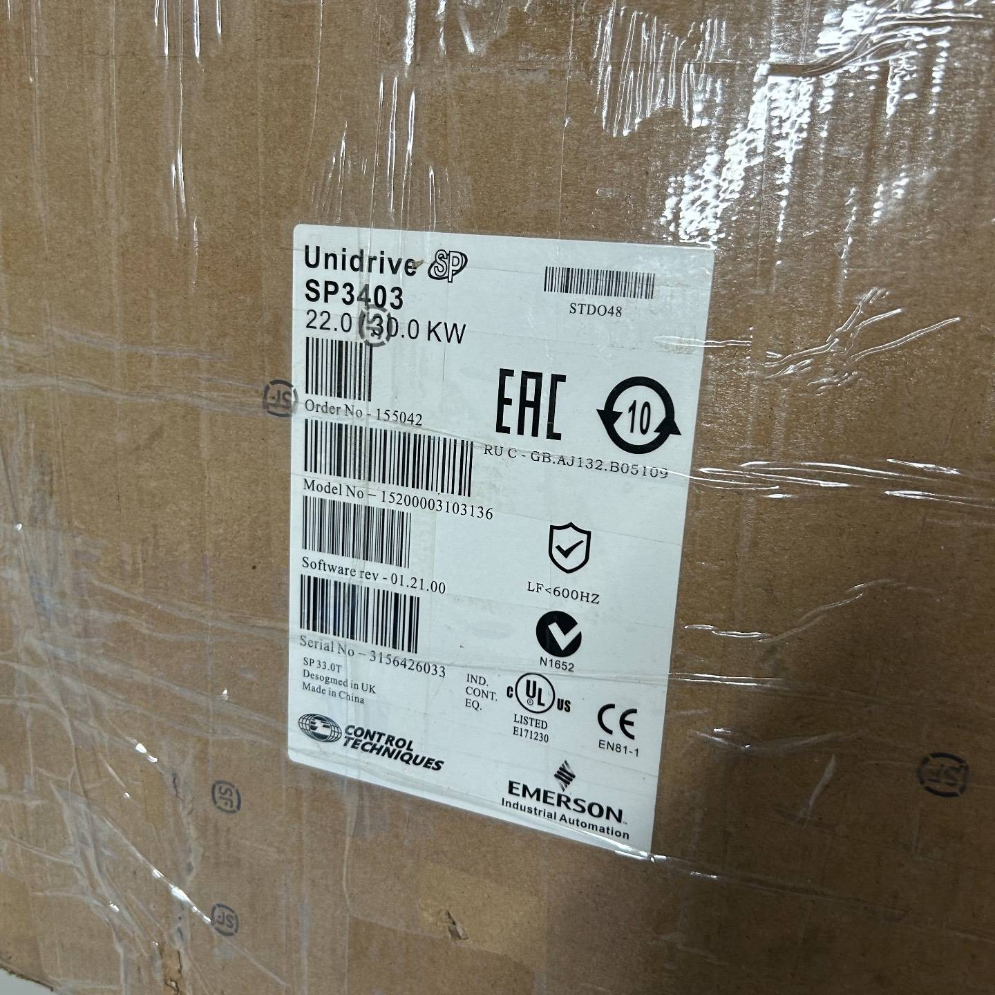 议价全新原装原标正品尼得科变频器 SP3403  22K