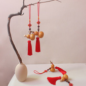中国结天然葫芦挂件门对门口大门对客厅卧室玄关红绳流苏招财挂饰