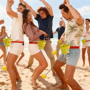 年会活动道具拓展团聚团建搞笑游戏玩具器材小公司学校秋千桶颠球