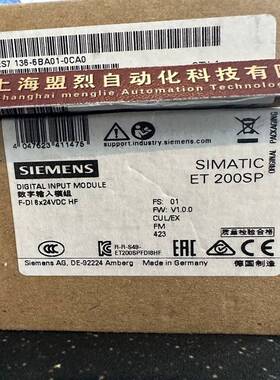 【议价】6ES7 136 6ES7136-6BA01-0CA0西门子F-DI8x 24VDC HF数字