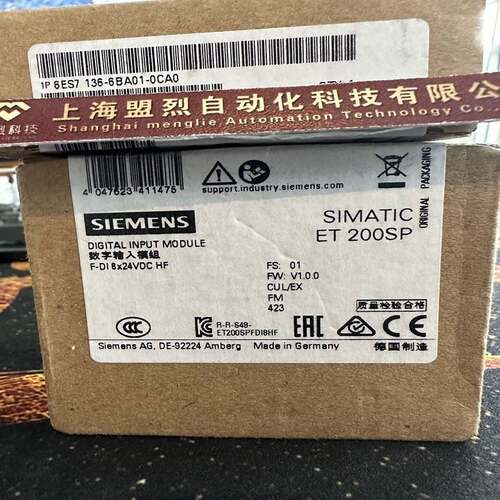 【议价】6ES7 136 6ES7136-6BA01-0CA0西门子F-DI8x 24VDC HF数字
