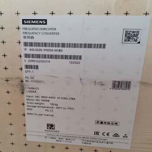 【议价】西门子G120XA变频器6SL3220-3YD50-0CB0全新原装6SL32203