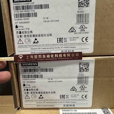 【议价】西门子G120变频器控制元CU230P-2 6SL3243-0BB30-1PA3