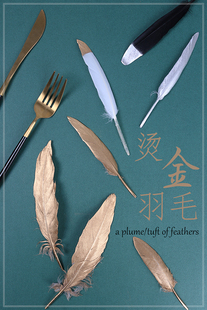 拍照道具金色羽毛 喷金摆件饰品装饰ins网红美甲摄影拍摄道具