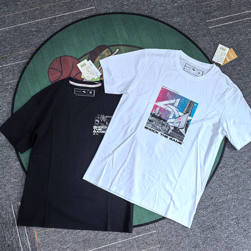 安踏SHOCK4 男子冰丝短袖 宽松透气篮球t恤运动上衣152431107