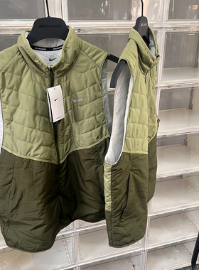 Nike/耐克 男子秋冬运动跑步训练休闲保暖立领棉服背心DD5648-334