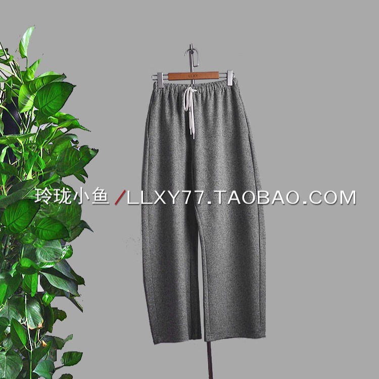 小众设计松紧腰弯刀裤镰刀裤