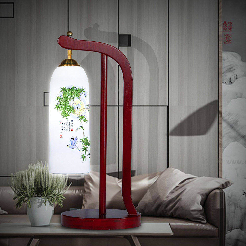 台灯卧室床头灯创意时尚欧式温馨暖光现代简约婚房新中式陶瓷灯具