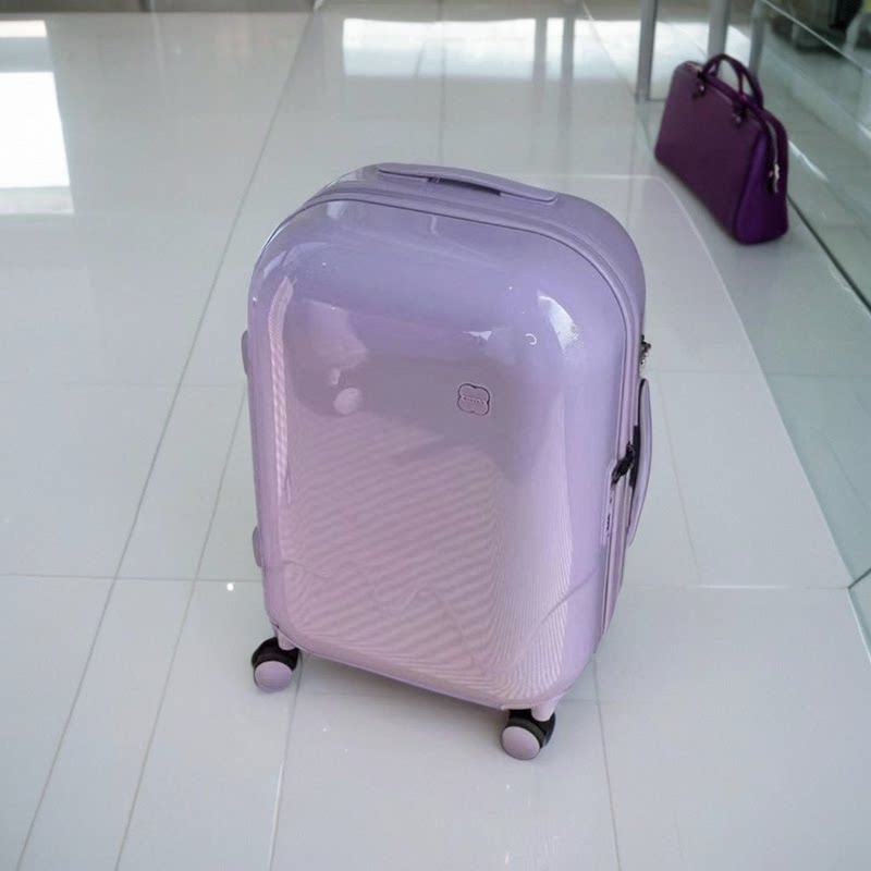 泡泡行李箱紫色雪糕箱旅行箱女万向轮登机箱男20寸儿童密码拉杆箱