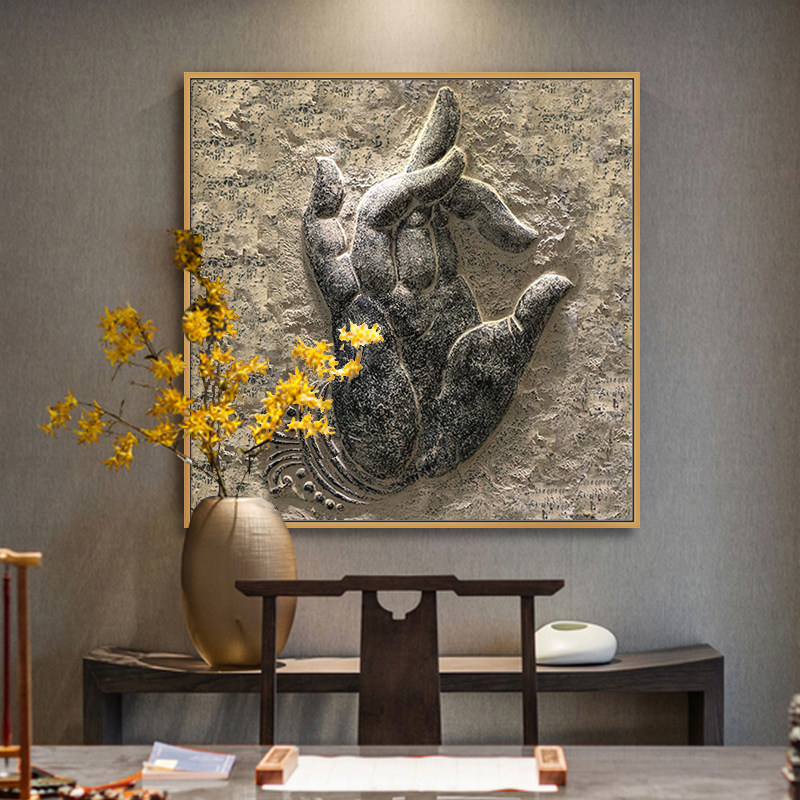 동남 아시아 부처님의 손 입구 장식 그림 찻집 선 호텔 정문 매달려 그림 복도 통로 벽화 거실 그림