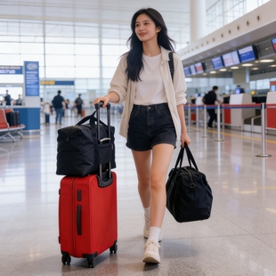 新型行李包可套拉杆箱女士外出旅行包小轻便款可以带上飞机男款