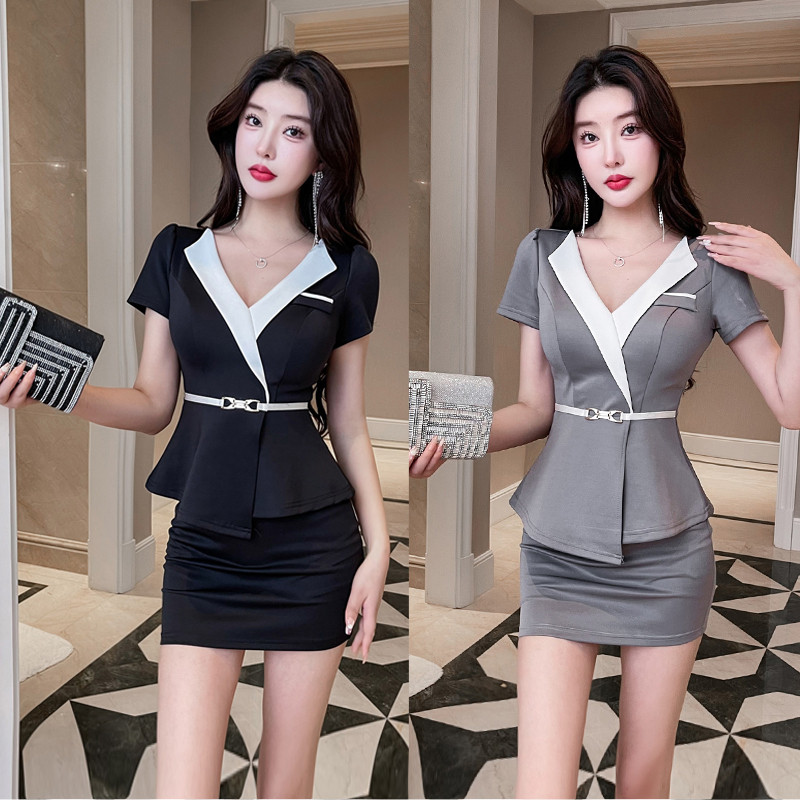 足浴技师工作服女气质套装性感美容师按摩养生酒店制服足疗工服女