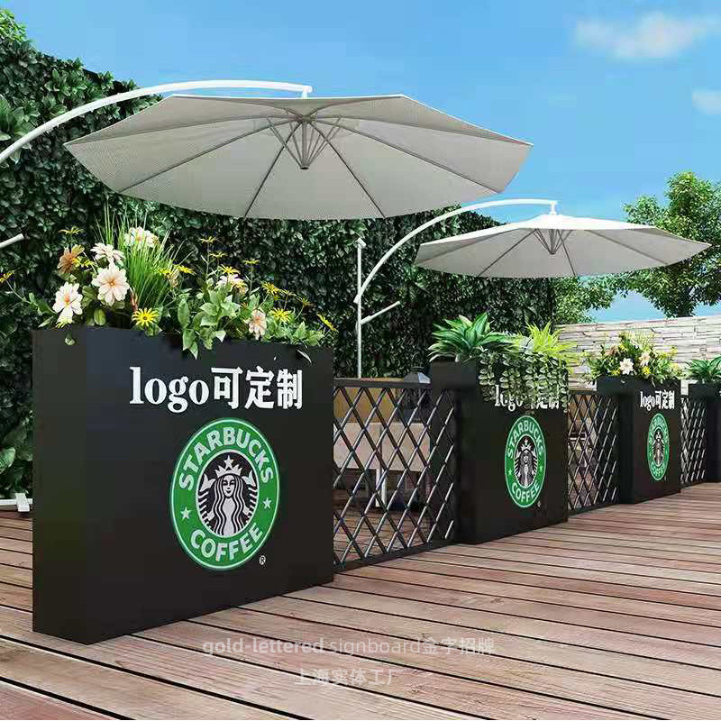 户外广告艺术墙隔断外摆栏杆背景墙广告牌户外宣传栏停车场广告牌