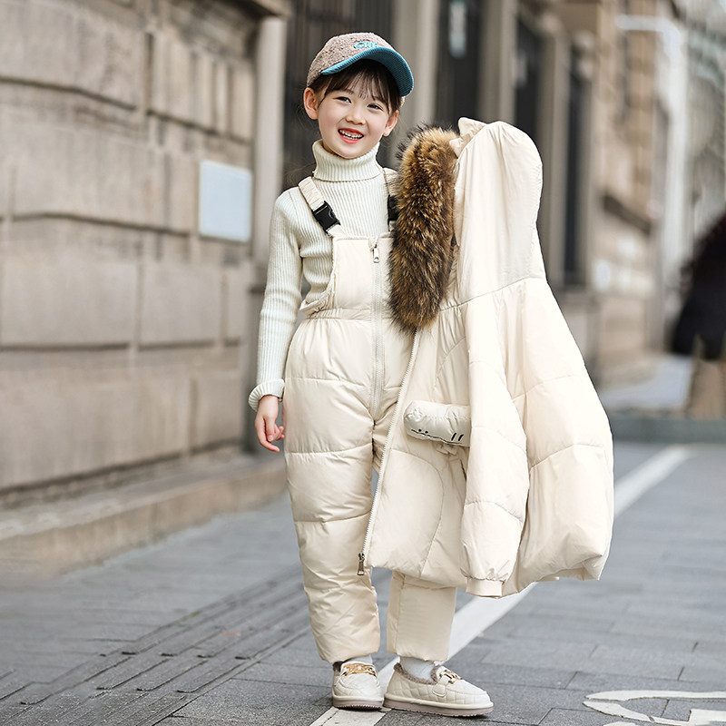 女童儿童羽绒服套装两件套男童宝宝大毛领中大童冬季三防外套滑雪,童装/婴儿装/亲子装,羽绒服,淘宝优惠券,粉丝福利购,淘宝优惠卷