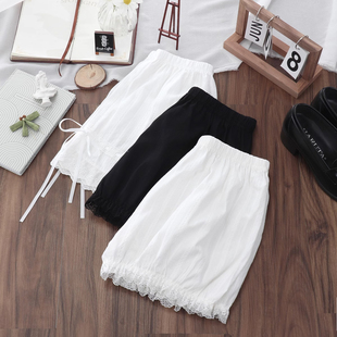 打底防走光制服白色宽松百褶裙短裤 安全裤 女夏 南瓜裤 樱花家族jk