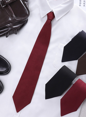 樱花家族日系DK/JK多色手打领带 学院风休闲衬衫制服班服纯色男女