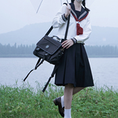 套装 樱花家族jk制服 水手中间冬服长袖 基础款 女 白身绀领白三本