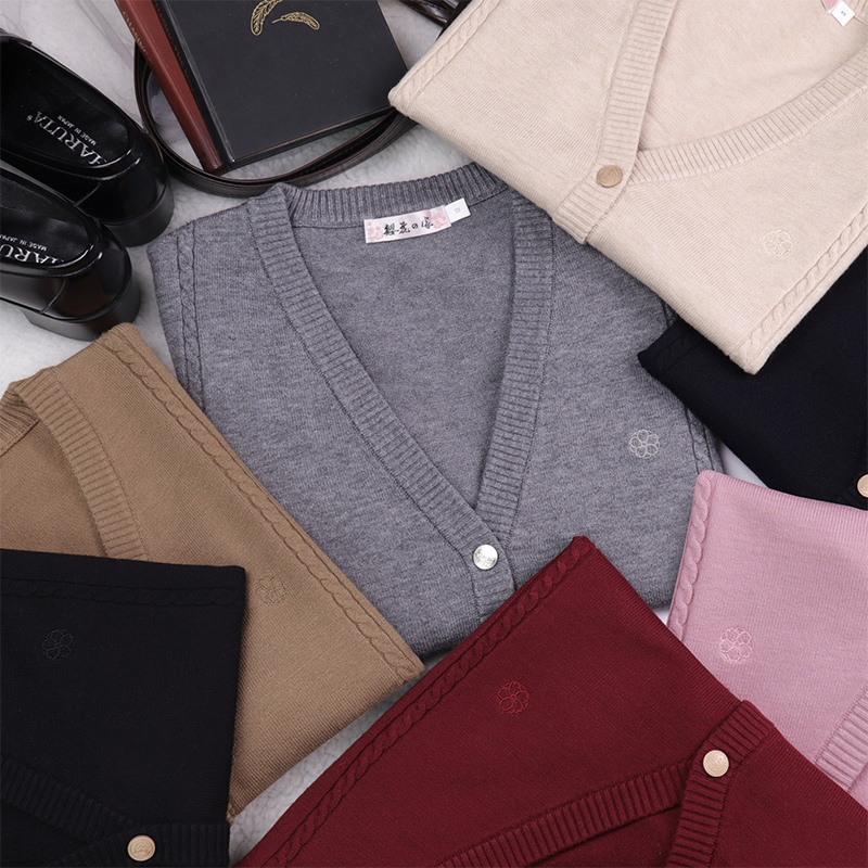 原创jk七色毛衣开衫樱花之家