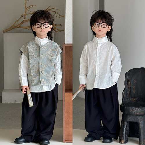 男童汉服中式马甲秋季儿童唐装