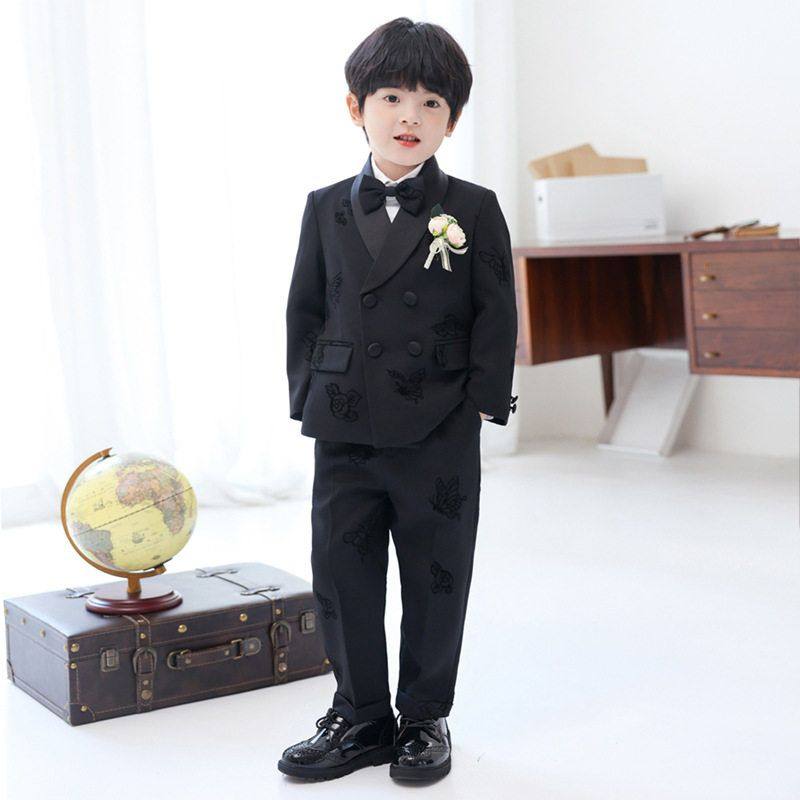 儿童西装秋季新款男童英伦绅士小西服套装宝宝周岁生日花童婚礼服