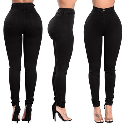 pants women ladies jeans black skinny Highwaist white 牛仔裤