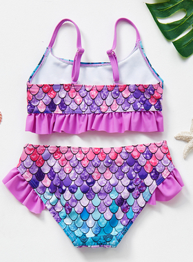 2~16Year Girls Swimsuit Kids Swimwear Cute print Kids Bikini