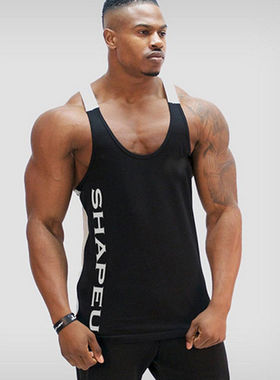 Solid Gym Men Stringer Tank Top Bodybuilding Fitness Single