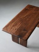 朴室现代侘寂风简约北欧意式 极简北美黑胡桃木实木原木岛台餐桌