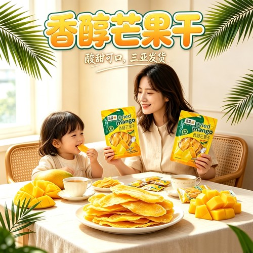 昌茂香醇芒果干102g*3袋海南特产果干果即食休闲零食办公室水果片