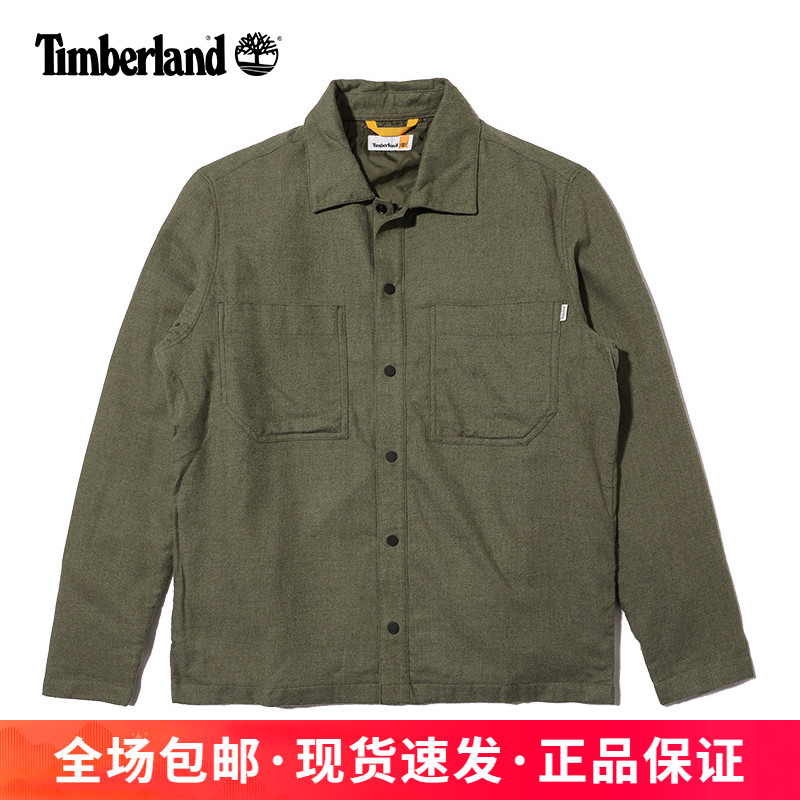 Timberland/添柏岚户外男子休闲长袖衬衫外套轻薄保暖棉夹克A6P85