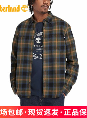 Timberland/添柏岚户外春夏男舒适耐磨休闲棉质格子长袖衬衫A28XB