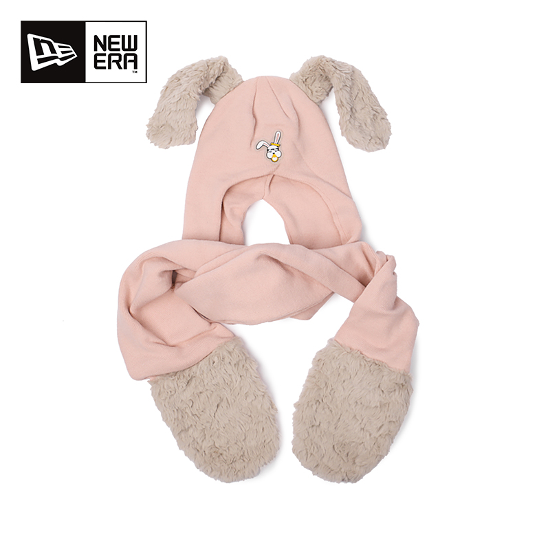 NewEra纽亦华儿童保暖可爱兔耳围巾帽子一体13489679