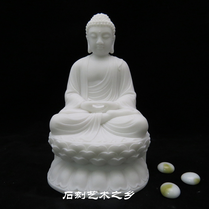 镇宅佛祖风水人物摆件汉白玉