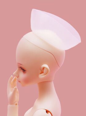 BJD/SD娃硅胶头套3分4分6分Blyte小布防滑防染色加大头围固定假发