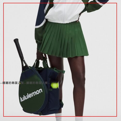 韩国代购lululemon 纯色褶皱高腰休闲短裙运动网球裙女款LW8AUSS