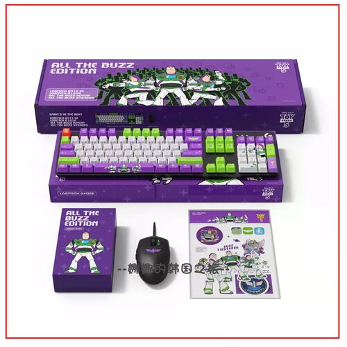 韩国代购罗技logitech联名玩具总动员巴斯光年机械键盘鼠标套装