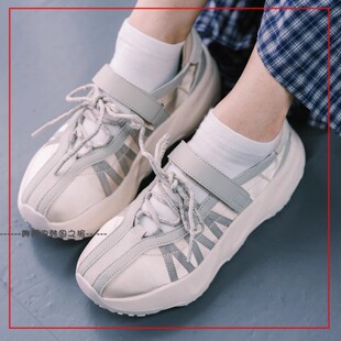 增高6cm 绑带魔术贴复古缎面休闲鞋 韩国代购 rockfish厚底休闲鞋